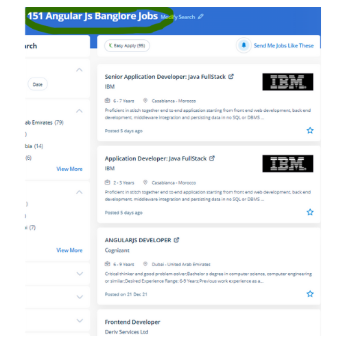 Angular JS internship jobs in Mangaf