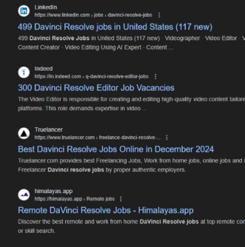 Davinci Resolve internship jobs in Mangaf