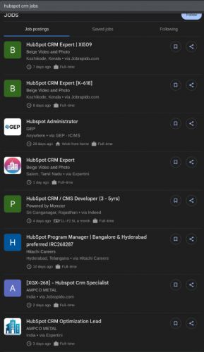 HubSpot CRM internship jobs in Mahboula