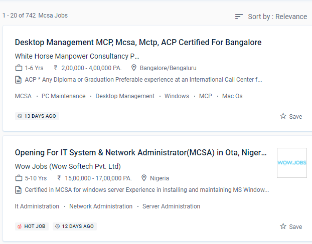 MCSA internship jobs in Mangaf