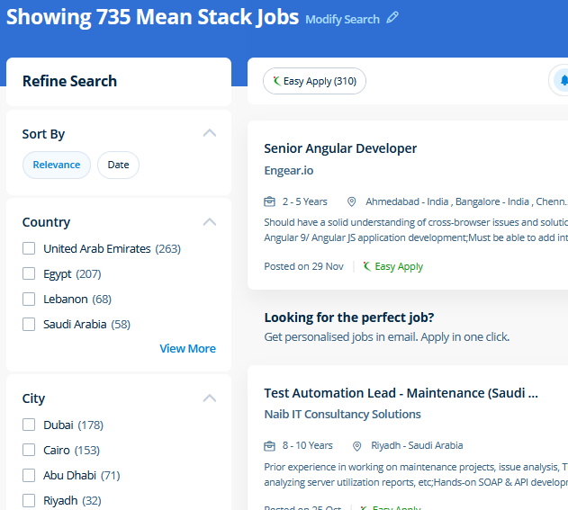 Mean Stack Development internship jobs in Kuwait
