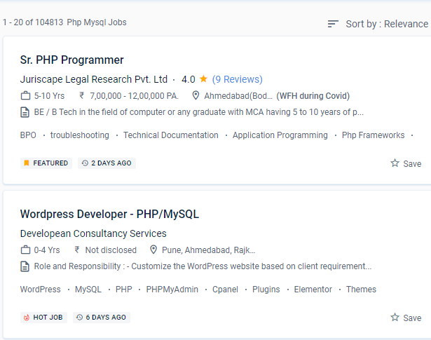 Php/MySQL internship jobs in Salmiya